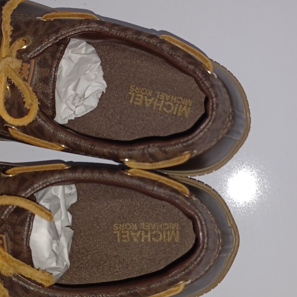 Michael Kors Brown Rubber Leather rain shoes - Picture 5 of 8